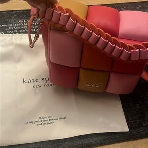 Kate Spade Pink and Orange Crossbody Bag Boxy
